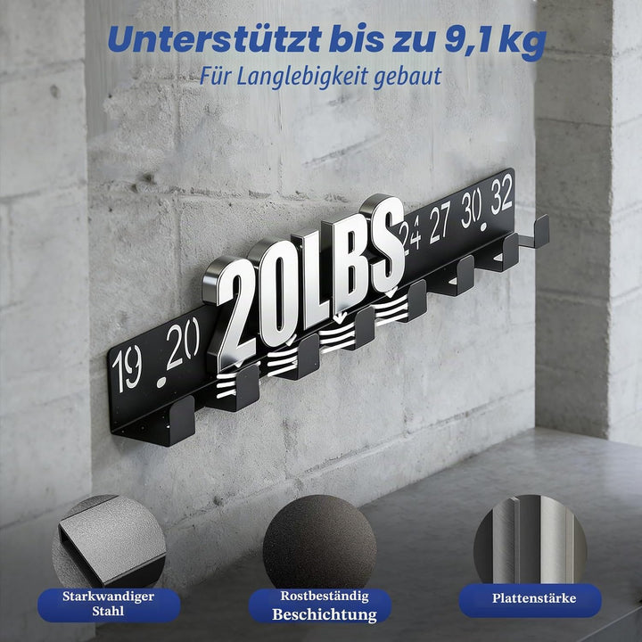 2x Werkzeughalter, Schraubenschlüssel Werkzeugwand mit 21 Haken, Werkzeughalter Wand für 6-32mm Gabe