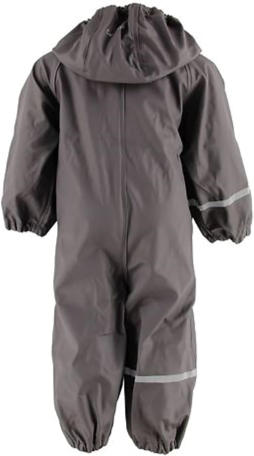 Celavi Unisex Kinder Rainwear Suit-Solid Pu Snowsuit, Grau