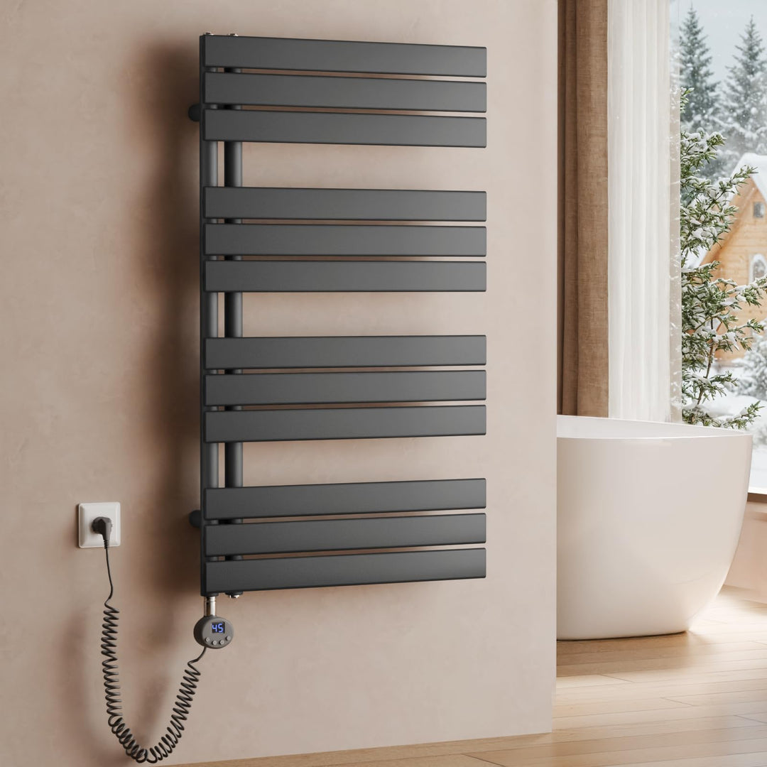 S'AFIELINA Elektrischer Badheizkörper mit Thermostat 1041x600mm Handtuchheizkörper Elektrisch Handtu