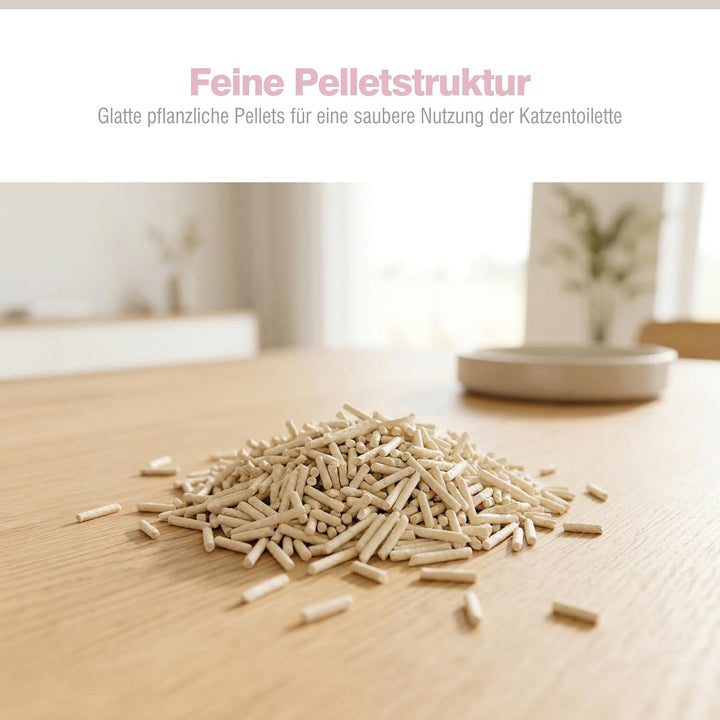 PORTENTUM Tofu Katzenstreu Klumpstreu 12 L staubfrei – cat Litter mit Geruchskontrolle und einfacher