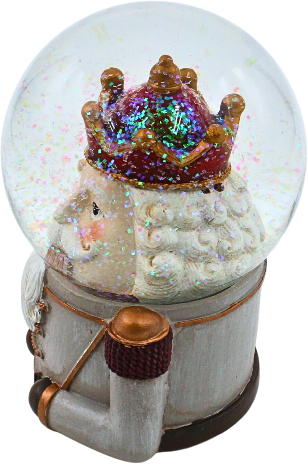 Dekohelden24 XL Hochwertige Glitterkugel - Schneekugel Schüttelkugel Nussknacker, aufwendig dekorier