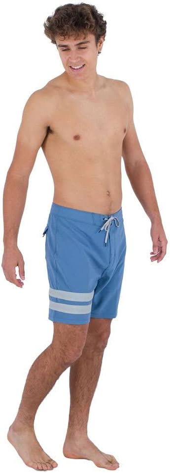 Hurley Herren Block Party 18' Badeshorts für Herren, Deep Aqua