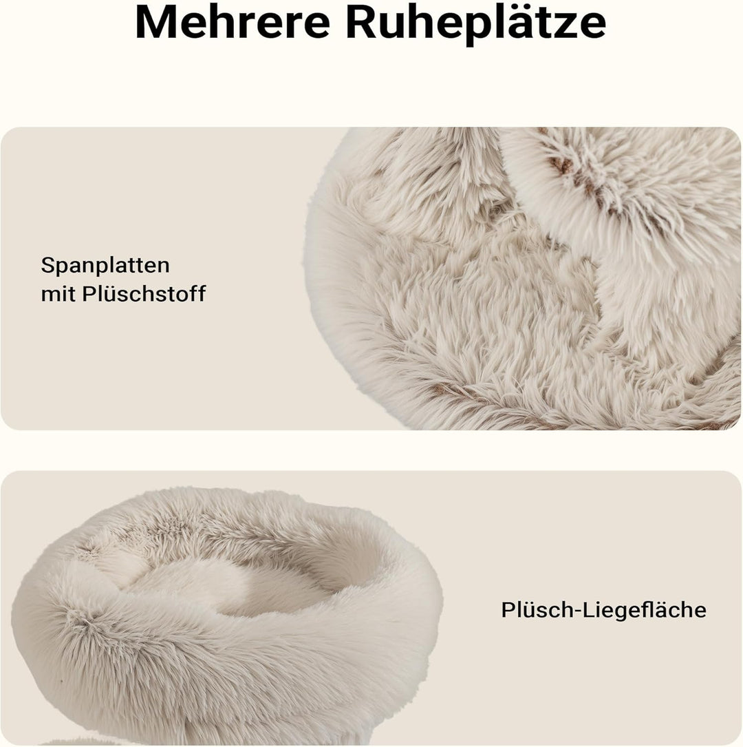 Fudajo Designer Kratzbaum 49 x 49 x 74 cm, Katzenkratzbaum mit Plüsch und Sisal, Kletterbaum für Kat