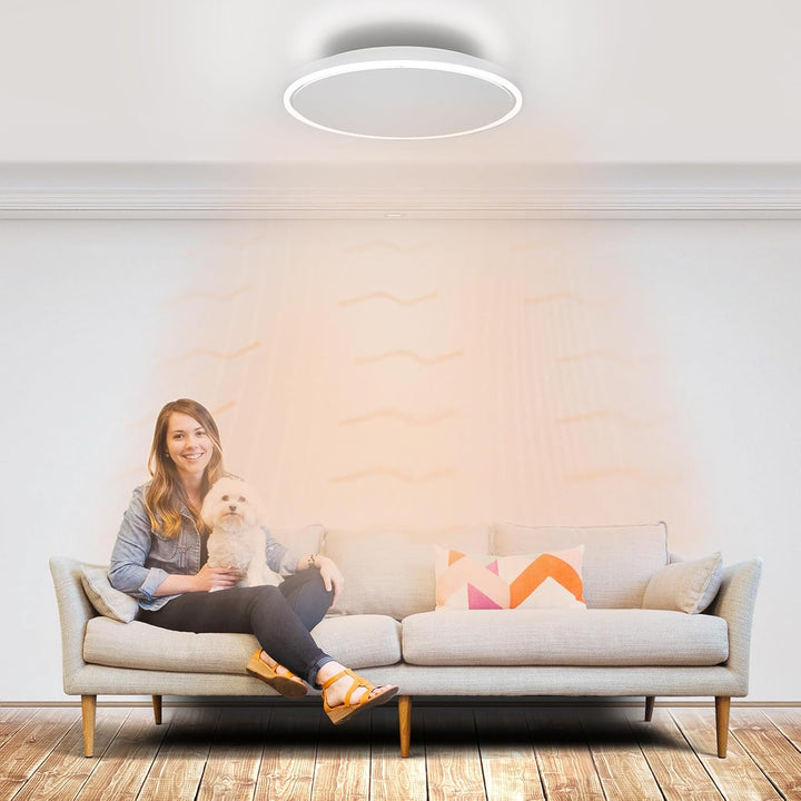 Infrarotheizung Deckenmontage 1440 Watt, Infrarot Deckenheizung mit LED Beleuchtung Licht, Heizstrah