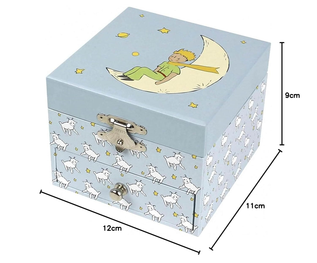 Trousselier 6260086 Musikspieldose für Kinder, Der kleine Prinz, nachtleuchtend, Schmuckschatulle mi