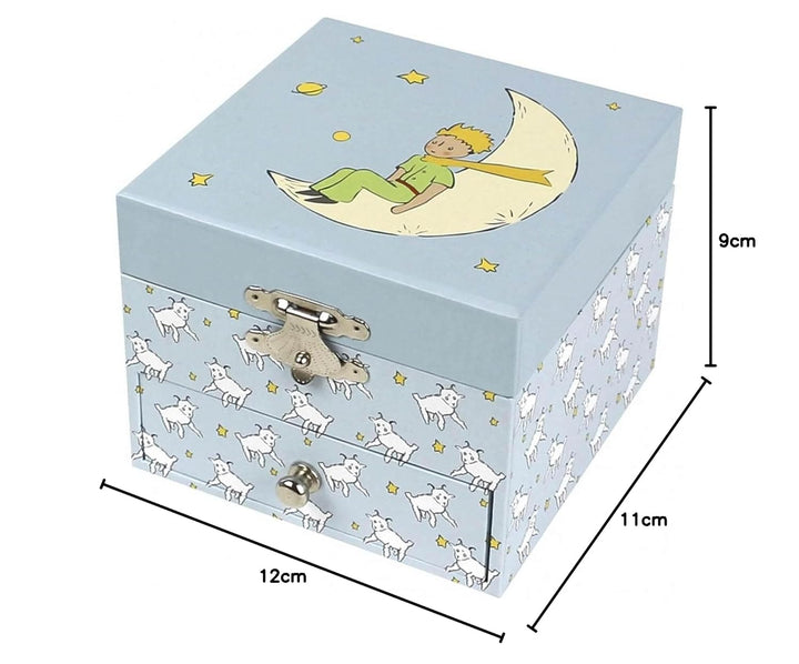 Trousselier 6260086 Musikspieldose für Kinder, Der kleine Prinz, nachtleuchtend, Schmuckschatulle mi
