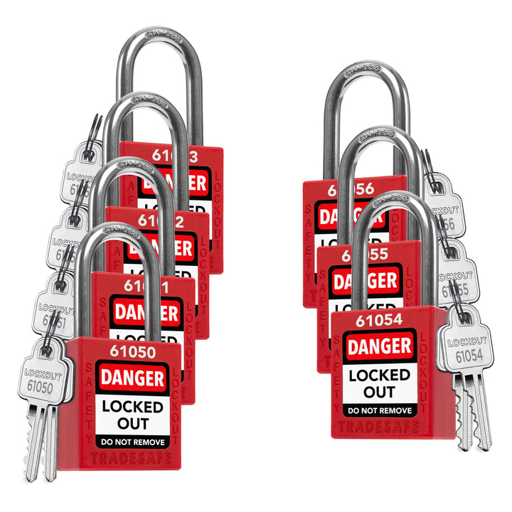 TRADESAFE Lockout Tagout Lock Set, sicherheitskonforme Sicherheitsschlösser zum Ausschliessen von Et