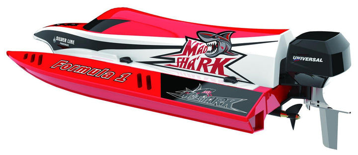 Amewi F1 Mad Shark V2 RC Einsteiger Motorboot RTR 430mm, Weiss-schwarz