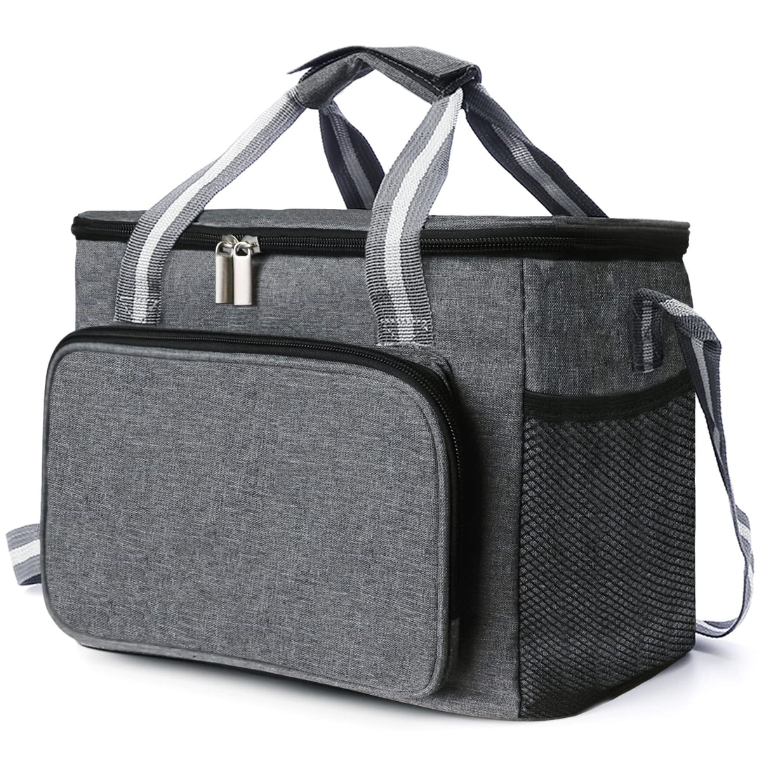 Kühltasche 15L, Kühltasche Klein Faltbar, Lunchtasche Herren Damen, Thermotasche für Büro Camping Pi