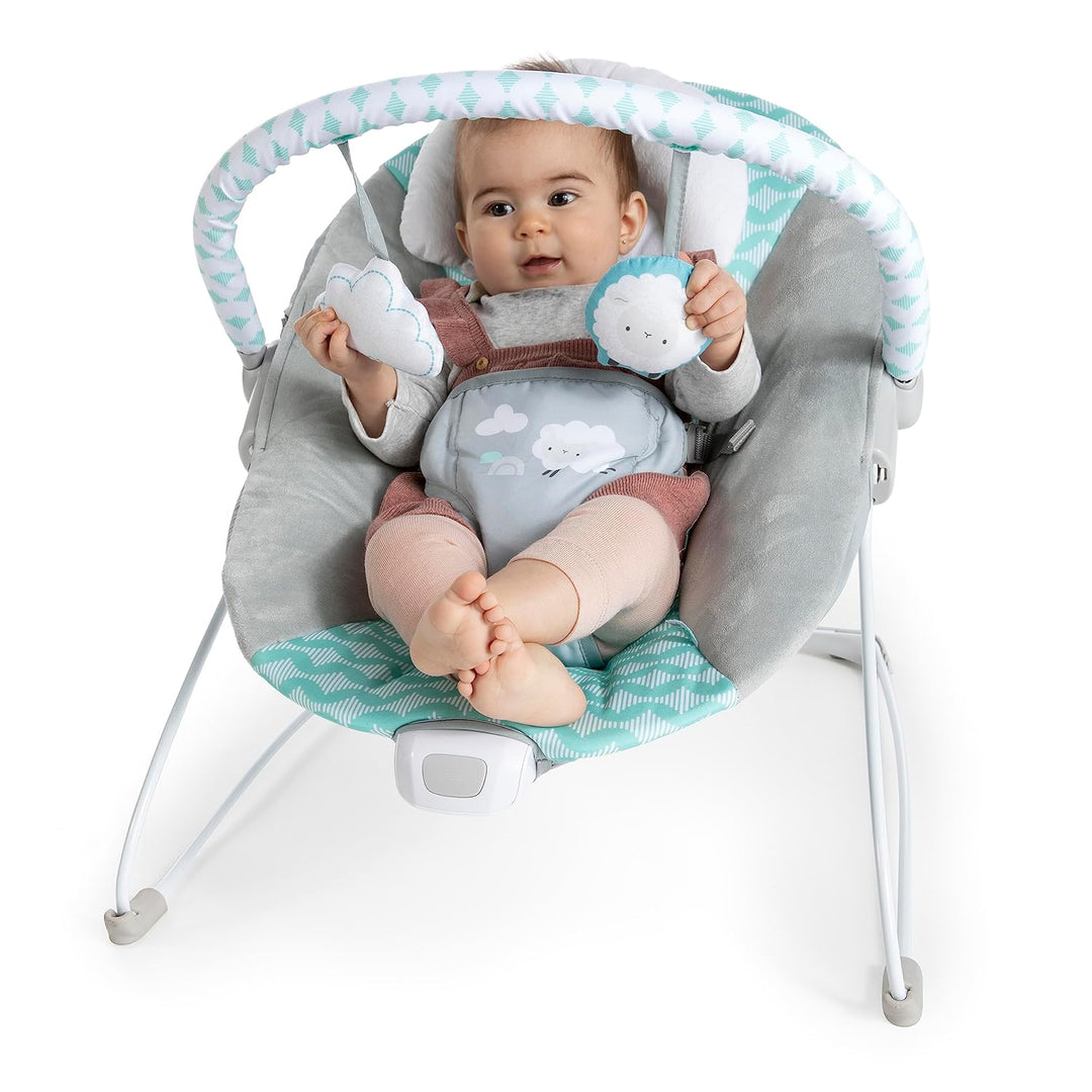 Ity Ingenuity, Bouncity Bounce, Goji, vibrierende Babywippe Deluxe mit abnehmbarer Kopfstütze, 2 Spi