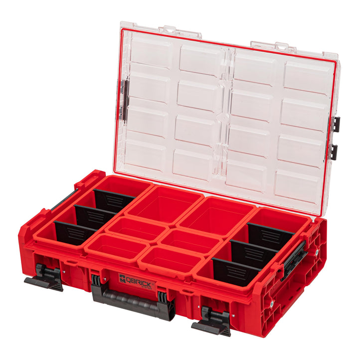 QBRICK SYSTEM Werkzeugkoffer Werkzeugkasten Leer Werkzeugkiste ONE Organizer XL 2.0 RED Ultra HD Rot