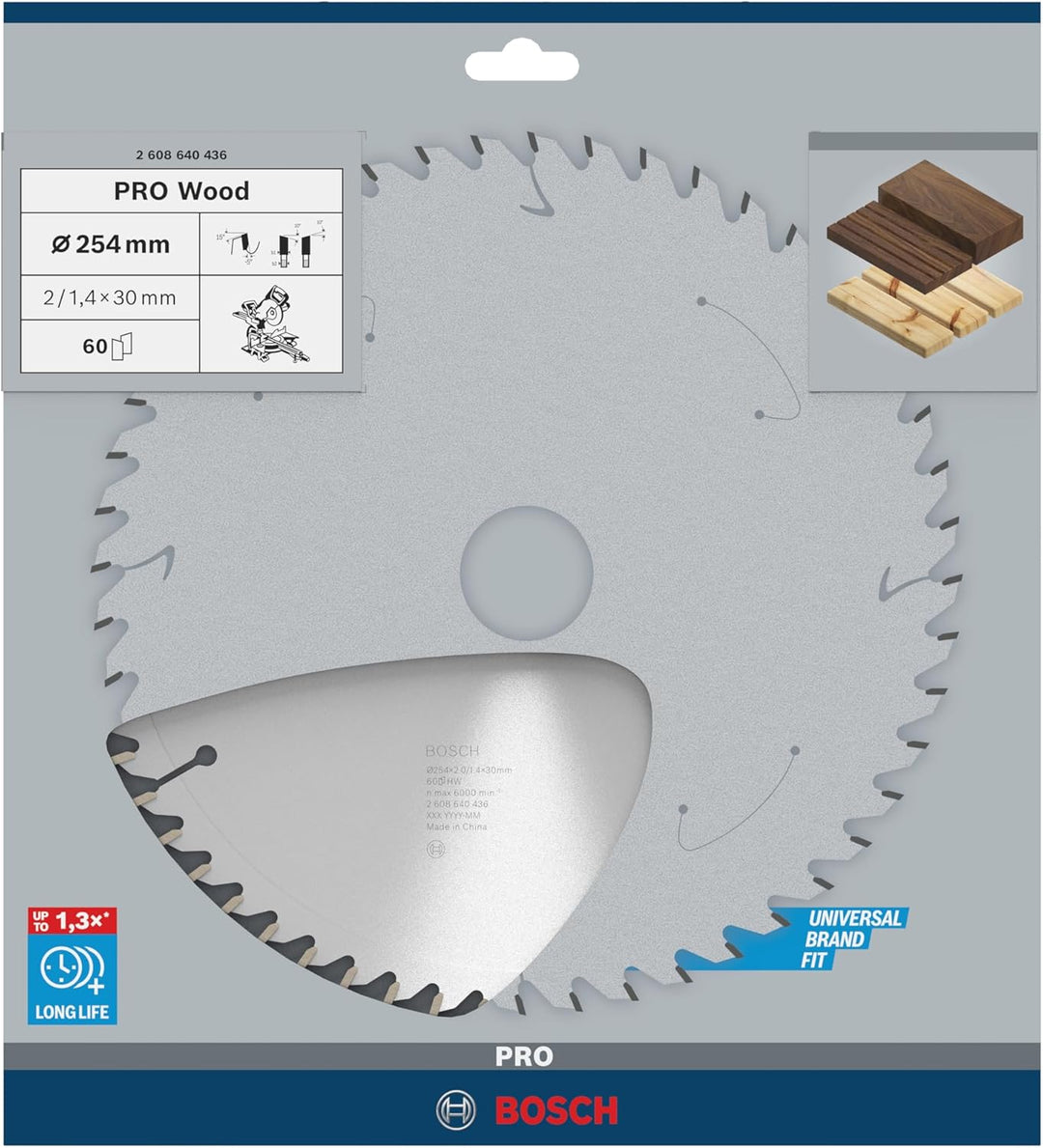 Bosch Accessories Bosch Professional 1x Kreissägeblatt Optiline Wood (Sägeblatt für Holz, Ø 254 x 30