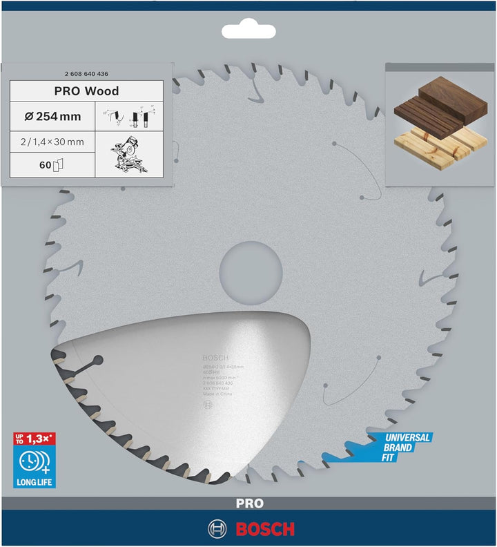 Bosch Accessories Bosch Professional 1x Kreissägeblatt Optiline Wood (Sägeblatt für Holz, Ø 254 x 30
