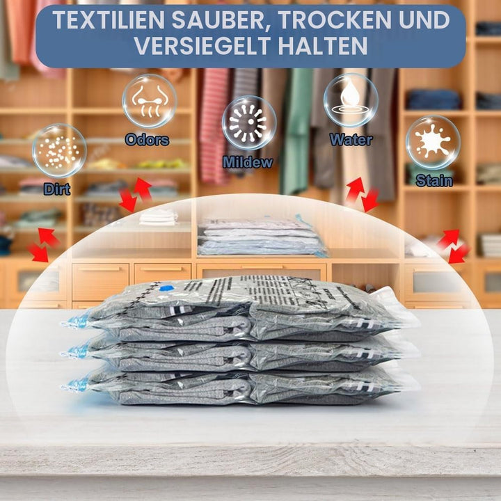 BoxLegend Vakuumbeutel 15 Stück Aufbewahrungsbeutel Reise DickereVakuum Kleiderbeutel 1XXL+2XL+5L+5M
