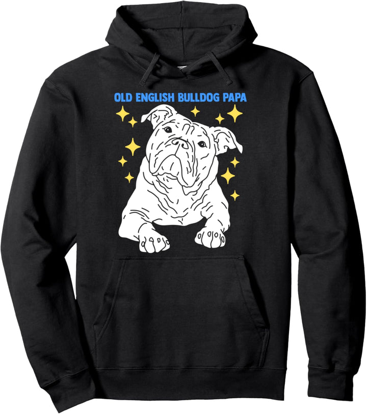 Old English Bulldog Papa | Herrchen Old English Bulldog Pullover Hoodie