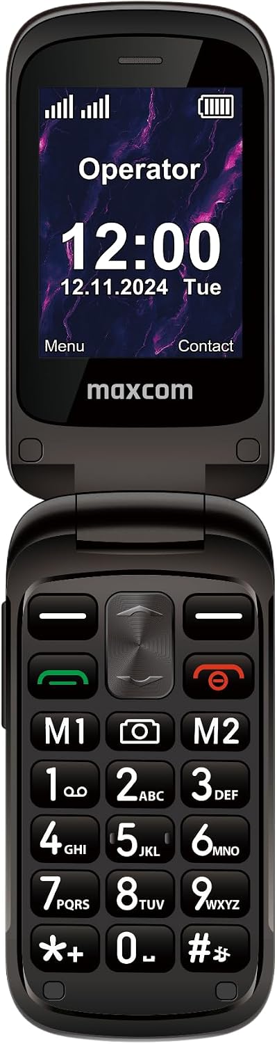 MAXCOM MM834 Mobiltelefon für Senioren, einfach zu bedienen, SOS-Taste, grosse Tasten, grosse Symbol