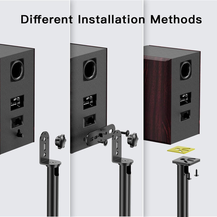PERLESMITH Speaker Stands Extend 30-45 Inch with Upgraded Cable Management, Hold Satellite, Small Bo