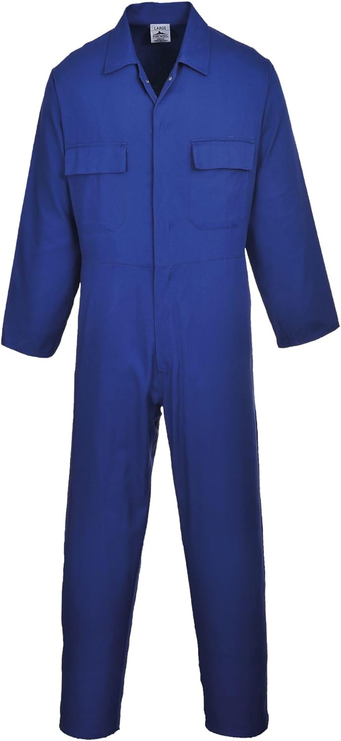 Portwest S999 Herren Euro-Arbeitskleidung Polycotton Overall Arbeitsanzug Royal Blau 3XL, Royal Blau