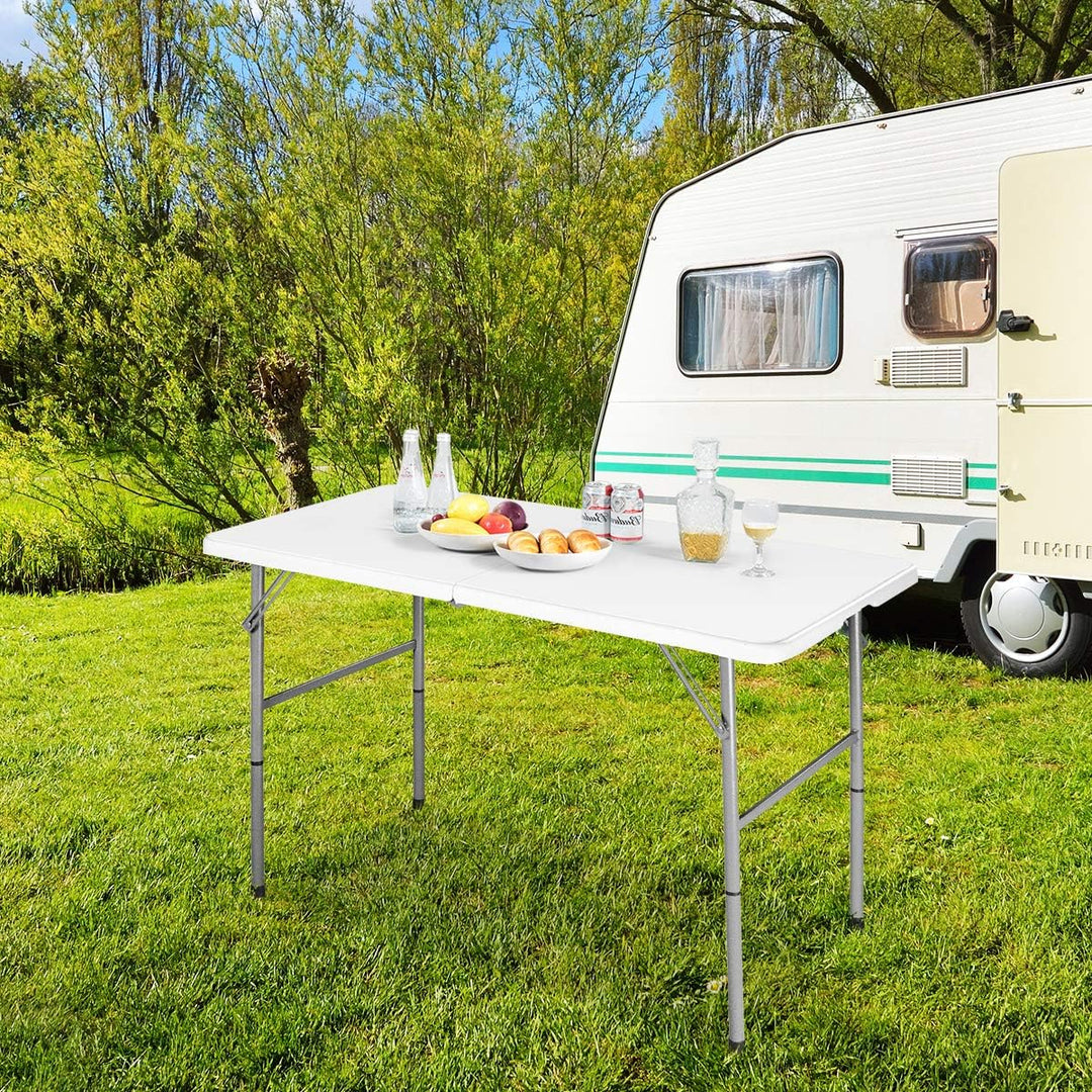 GIANTEX Campingtisch Balkontisch klappbar, Gartentisch 3-stufig höhenverstellbar, Esstisch Klapptisc