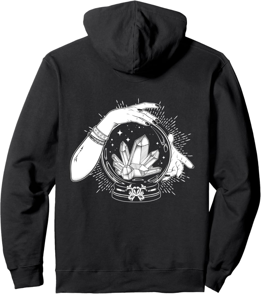 Vintage Hexenkristalle Mystic Kristallkugel Wahrsagerin Pullover Hoodie