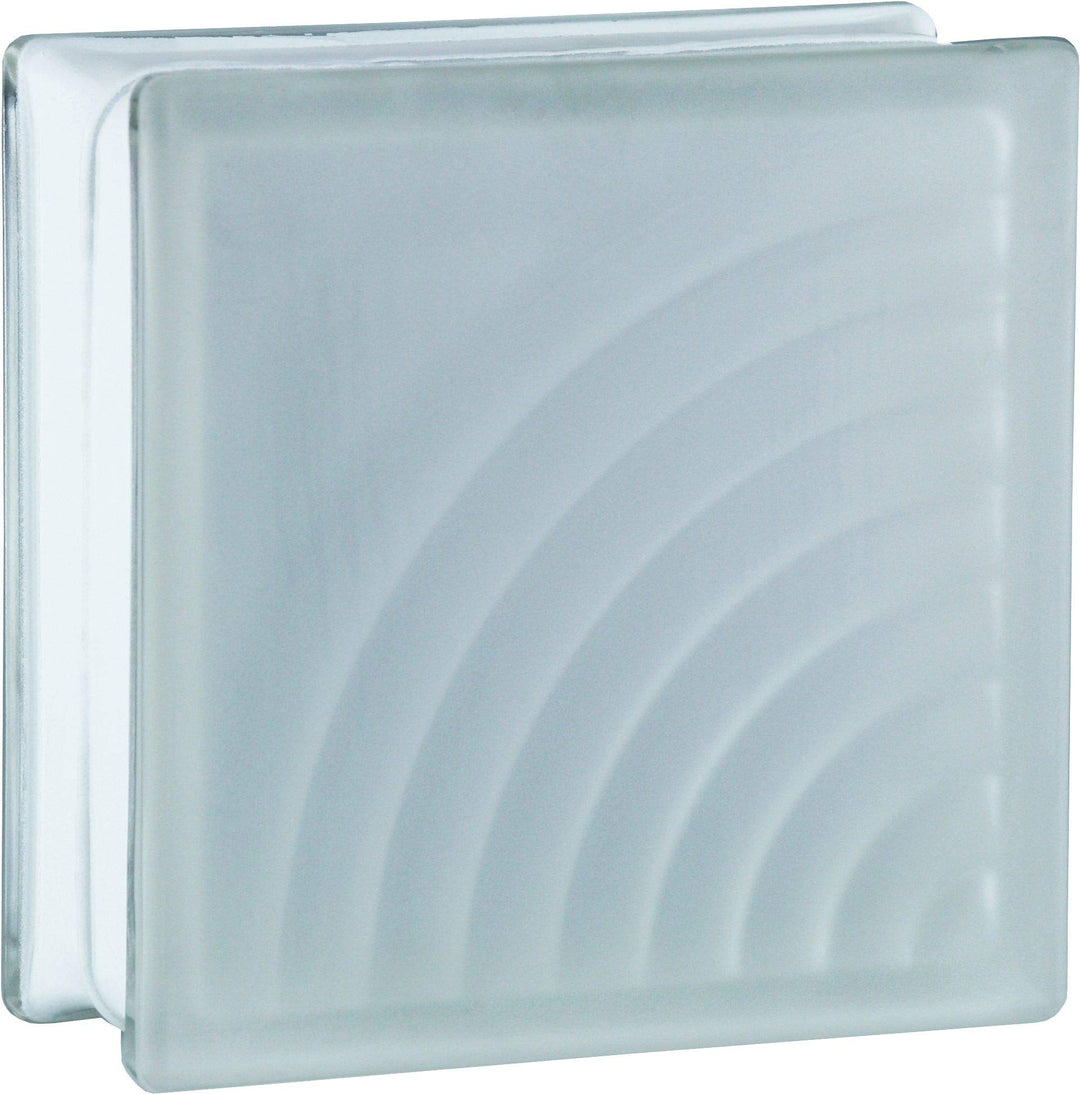 Fuchs Design 6 Stück Glassteine BM Glassteine Midarc SUPER White Glasstein 2-seitig satiniert 19x19x