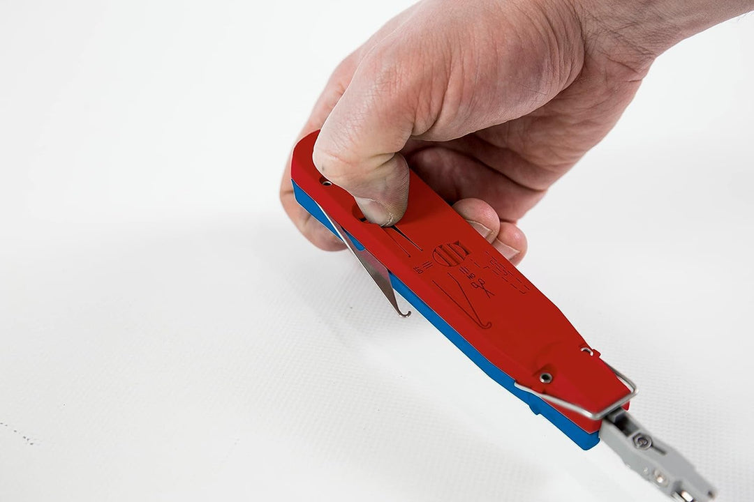 WEICON TOOLS LSA Sensor No. 40 I Anlegewerkzeug mit Sensor zur Beschaltung von LSA-Baureihen, Blau/R