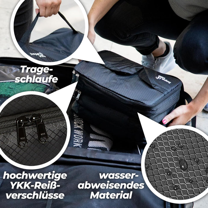 Extra grosser Reise Organizer für Damen, Premium Kosmetiktasche und Kulturtasche für Unterwäsche, Ko