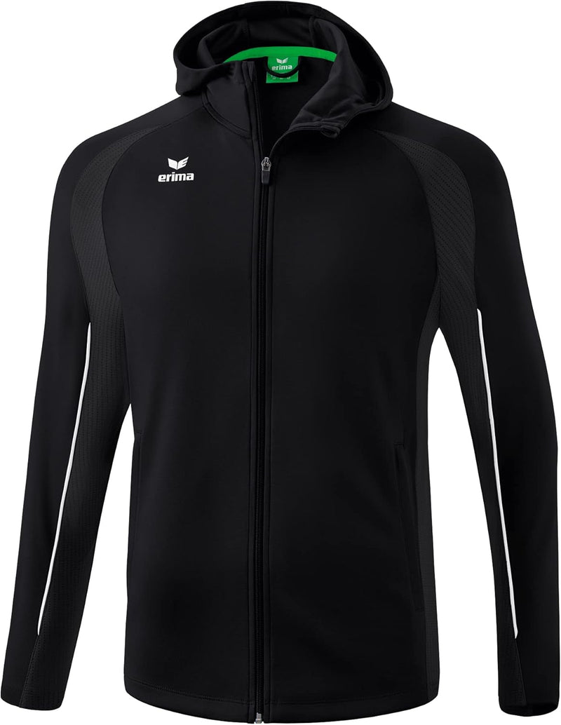 Erima Unisex Liga Star Trainingsjacke mit Kapuze XL Schwarz/Weiss, XL Schwarz/Weiss