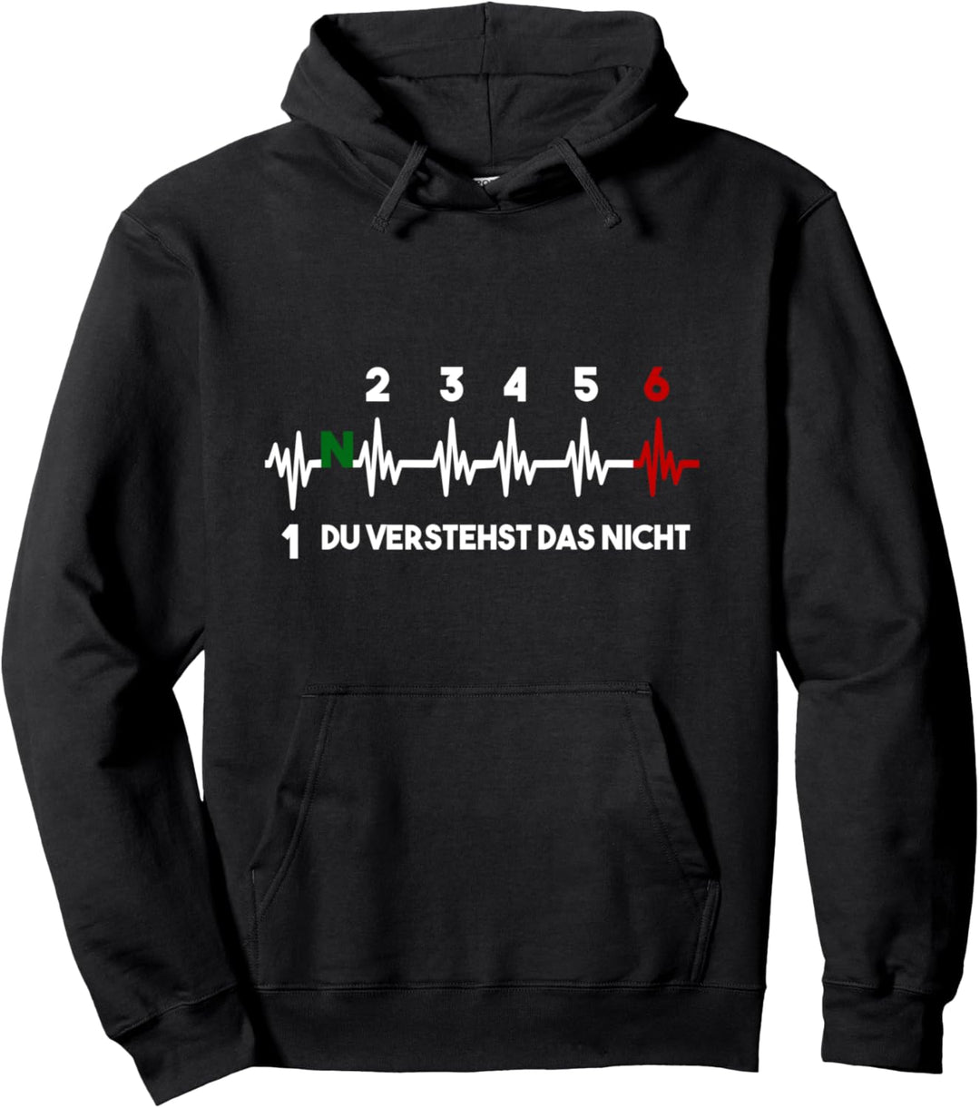 Verstehst Das Nicht Gangschaltung Motorrad Rennfahrer Puls Pullover Hoodie