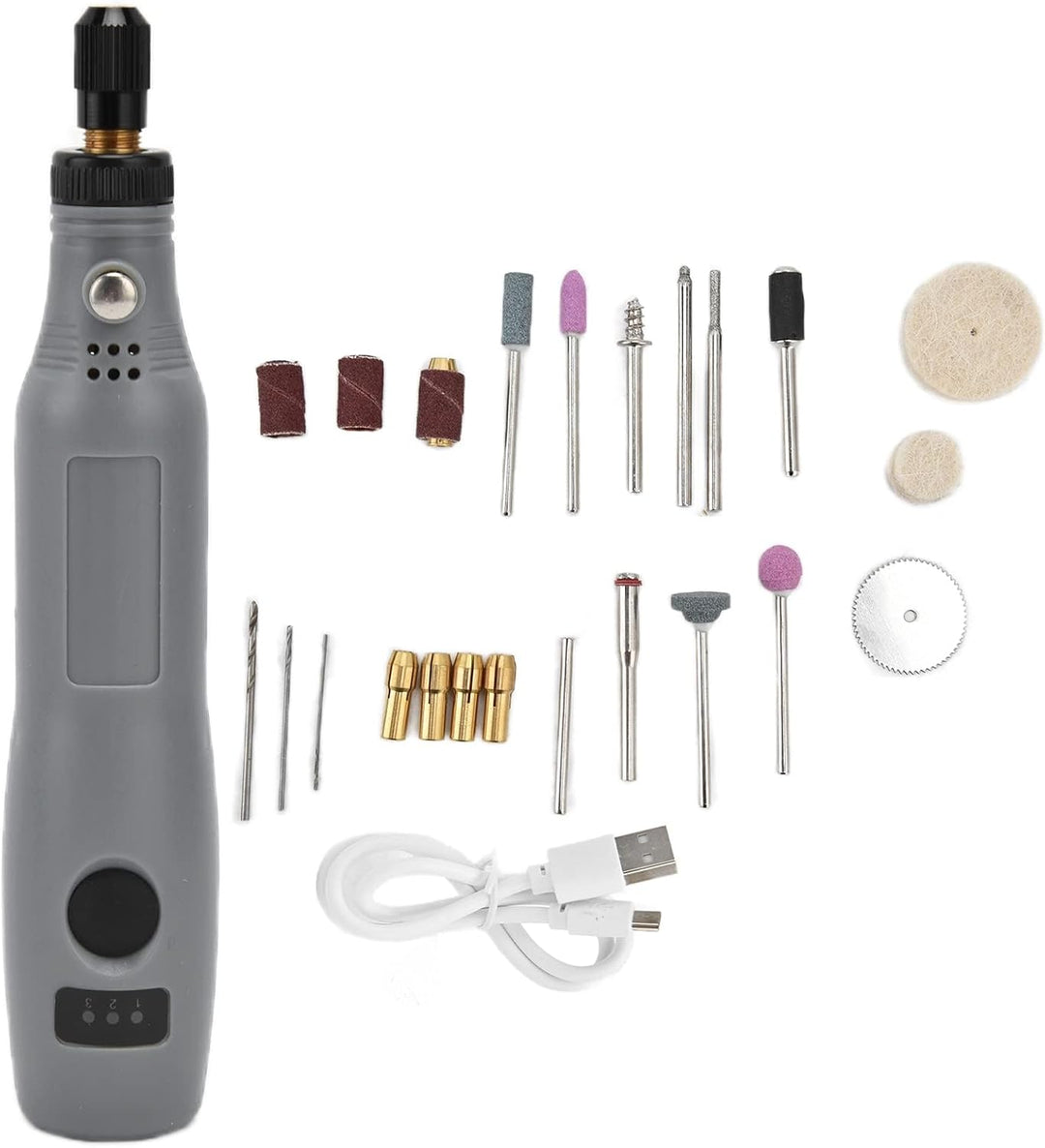 Walfront Mini Bohrer und kabelloses Drehwerkzeug mit 3 einstellbaren Geschwindigkeiten elektrisches