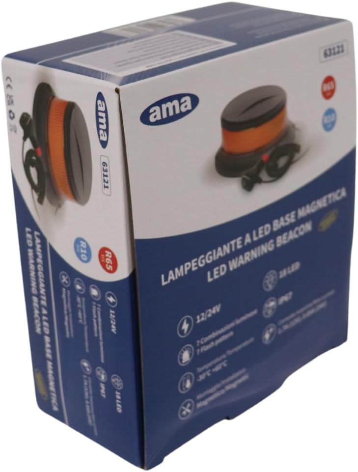 Ama Traktor Blinken: 18 LEDs, 12-24 V x 3 W, 7 Funktionen, flexibler Aluminiumsockel