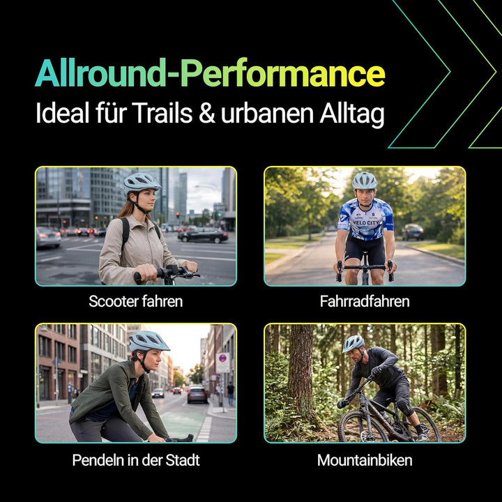 KED MTB Fahrradhelm SPIRI II Trend, Mint L (55-61cm), L (55-61cm)