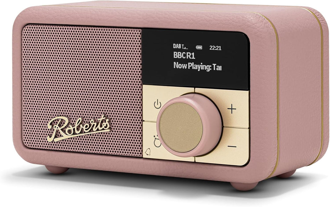 Roberts Revival Petite 2 Dab+/FM/Bluetooth mit Alarm, Rosa, Rosa