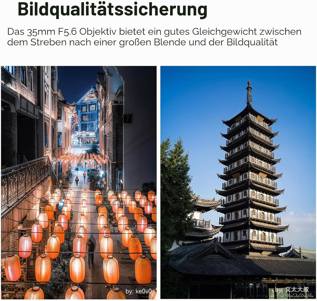 7artisans 35 mm f5.6 Vollrahmen manueller Fokus ultradünnes Objektiv für Nikon spiegellose Kamera Z6