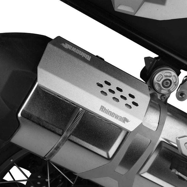 Motorrad Auspuff Hitzeschild,Aluminium Hitzeschutz für Schalldämpfer | Schutzblech für Satteltaschen