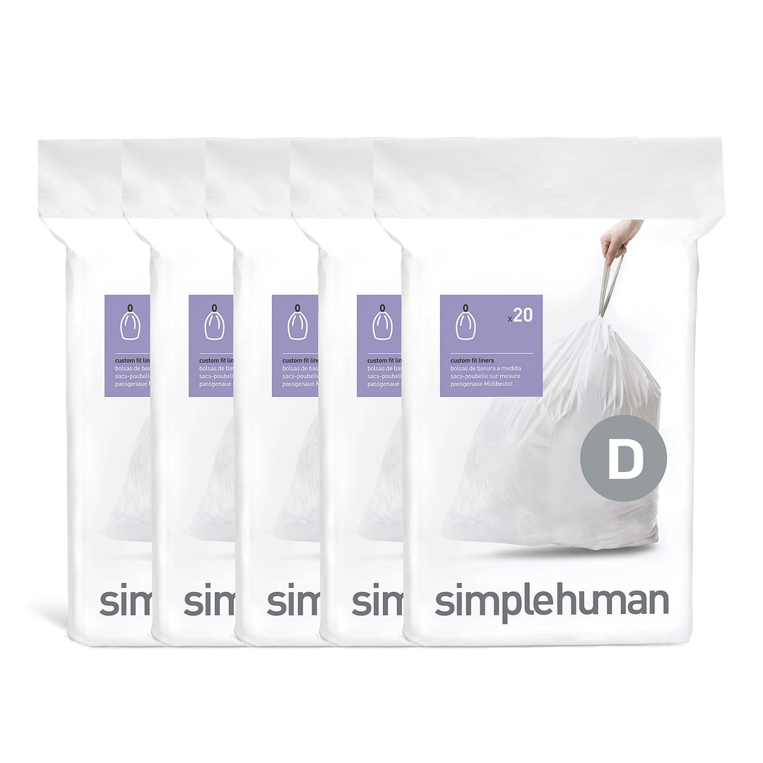 simplehuman Einlagen, 100 Stück, weiss 100 Pack Innenschuhe, 100 Pack Innenschuhe
