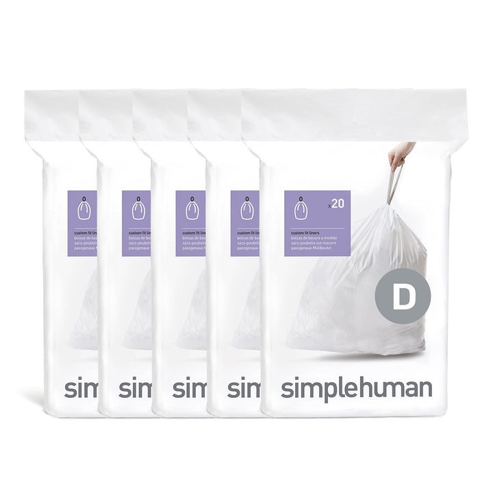 simplehuman Einlagen, 100 Stück, weiss 100 Pack Innenschuhe, 100 Pack Innenschuhe