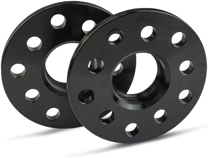 SCC Spurverbreiterung 12104W - schwarz eloxiert - LK: 98/4+2 NLB: 58,1 - 10mm - 2 Stück 10mm schwarz