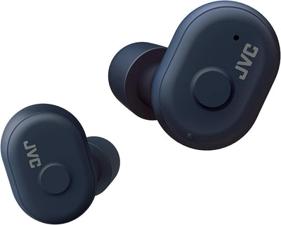 JVC HA-A10T-AU Truly Wireless In-Ear Bluetooth Kopfhörer mit Memory Foam Ohrstücken, Farbe Indigo-Bl