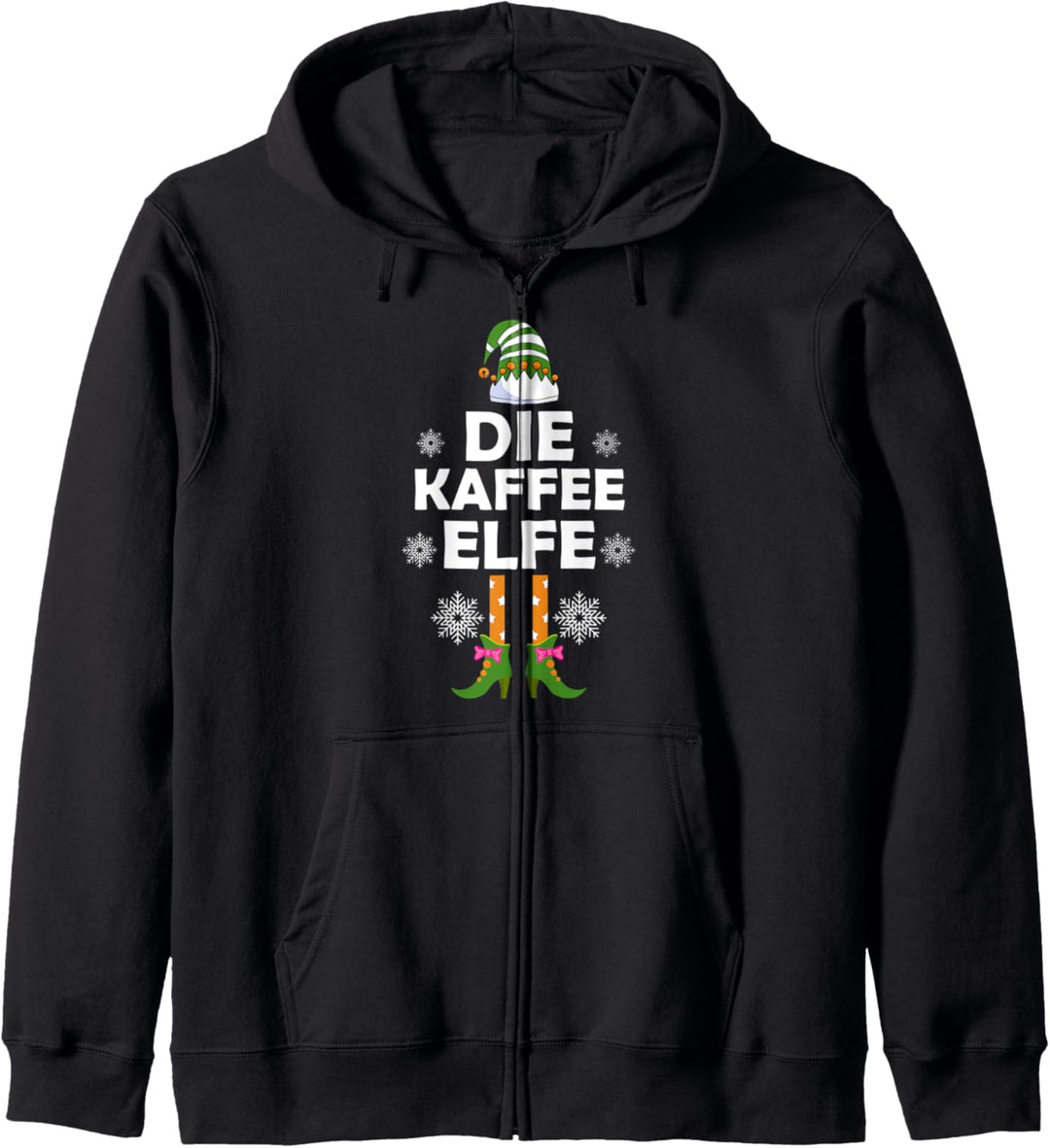 Kaffee Elfe Elfen Familien Weihnachts Outfit Weihnachtself Kapuzenjacke