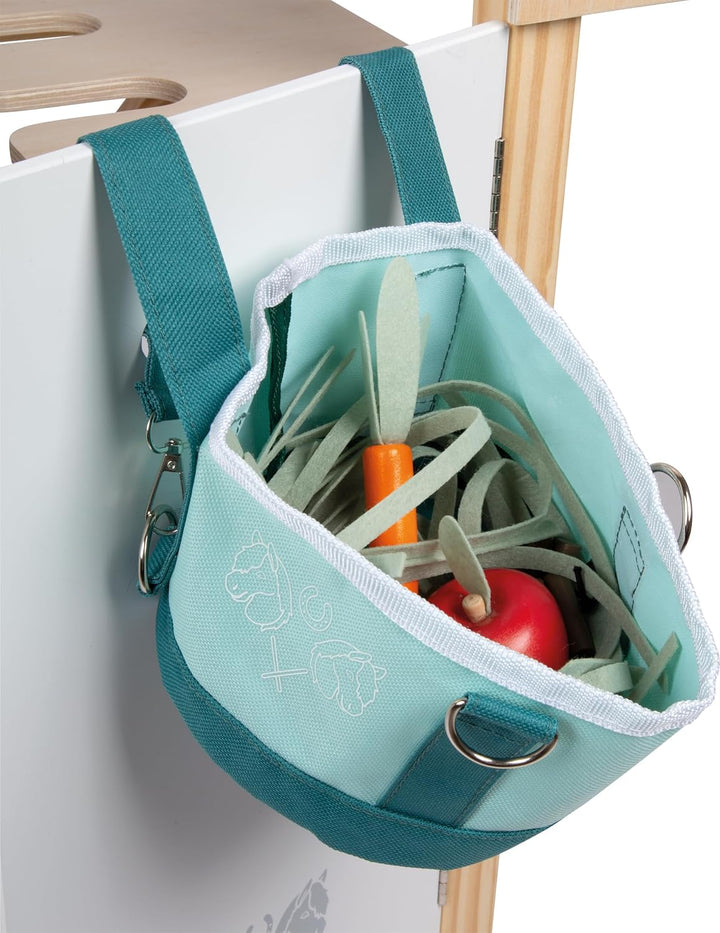 small Foot Pferdefutter Set mit Tasche, Spielset mit Futterzubehör für Hobby Horses und Spielpferde,
