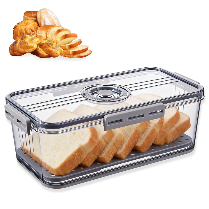 BAIFULAI Brotkasten Brotbox, Brot Aufbewahrungsbox, lebensmittelechtes PET-Material, Zeitaufzeichnun