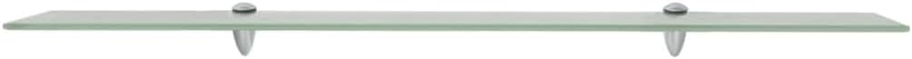 vidaXL Wand Regal Glasregal Glasboden Glasablage Badregal Mattiert 100x20cm 8 mm Weiss 100 x 20 cm/1