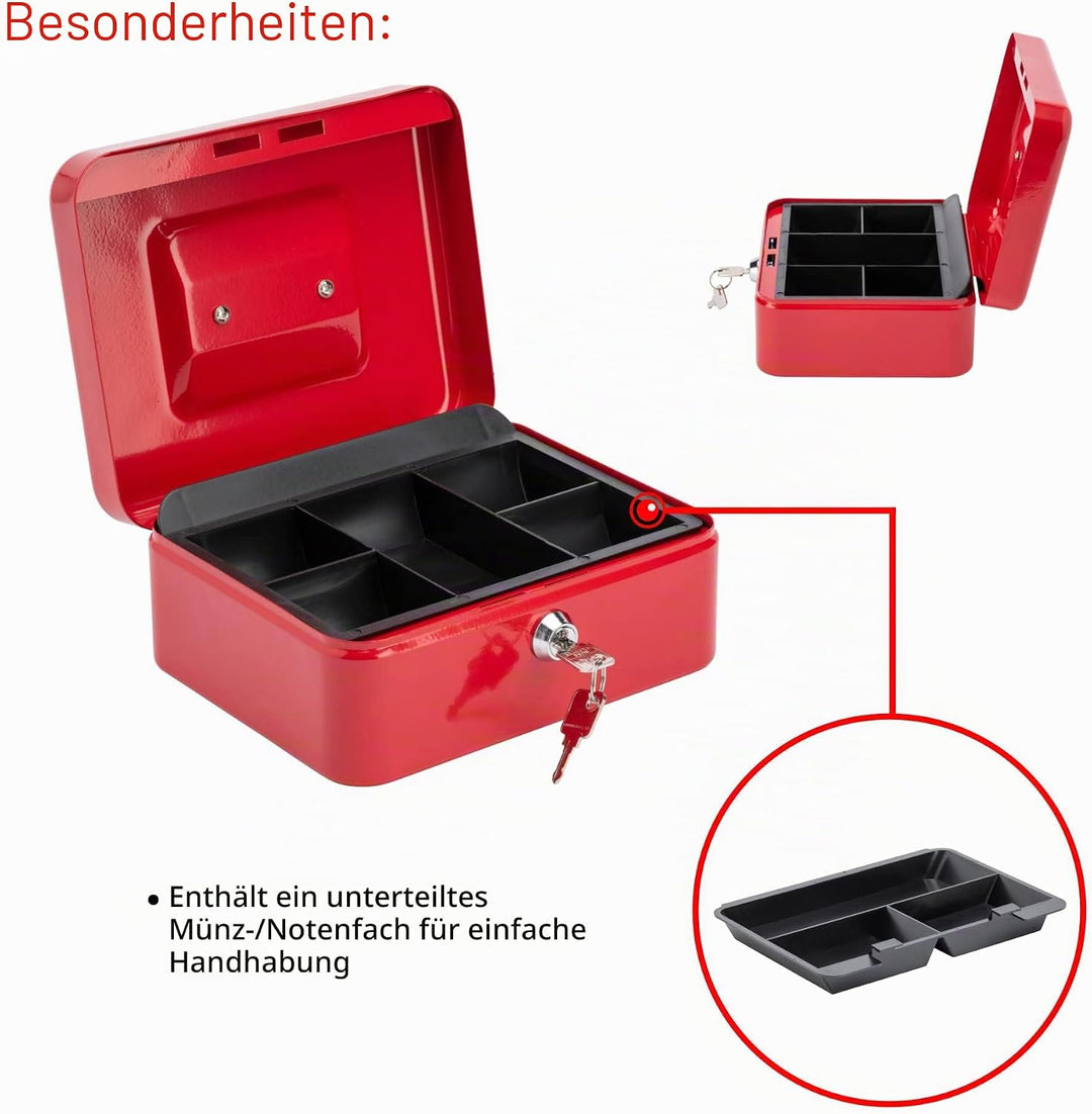 Burg-Wächter CB02R Money 5020 20,3 cm Geldkassette, rot, 20 cm, Rot