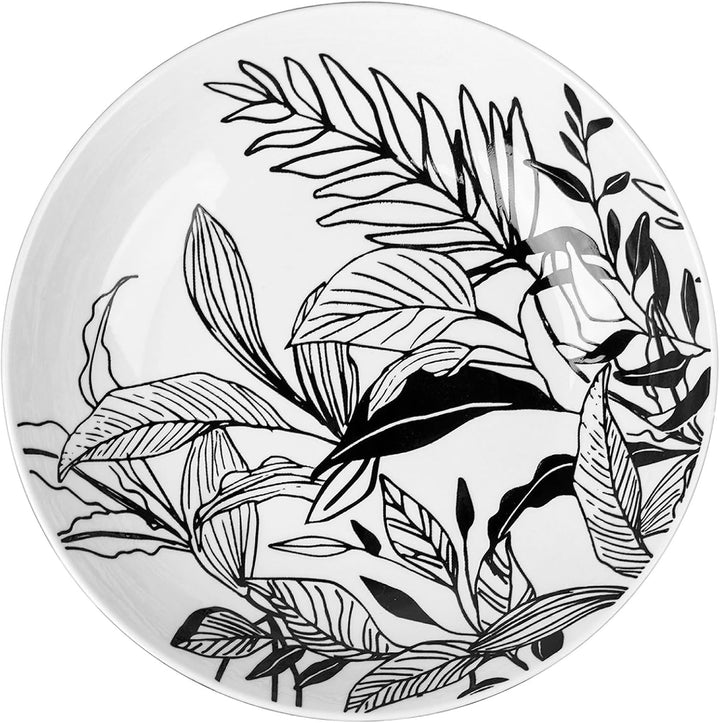 GENEVIEVE LETHU 536132 Suppenteller aus Porzellan, Weiss, Ø 20 cm, Kollektion Skises Vegetable – Pfl