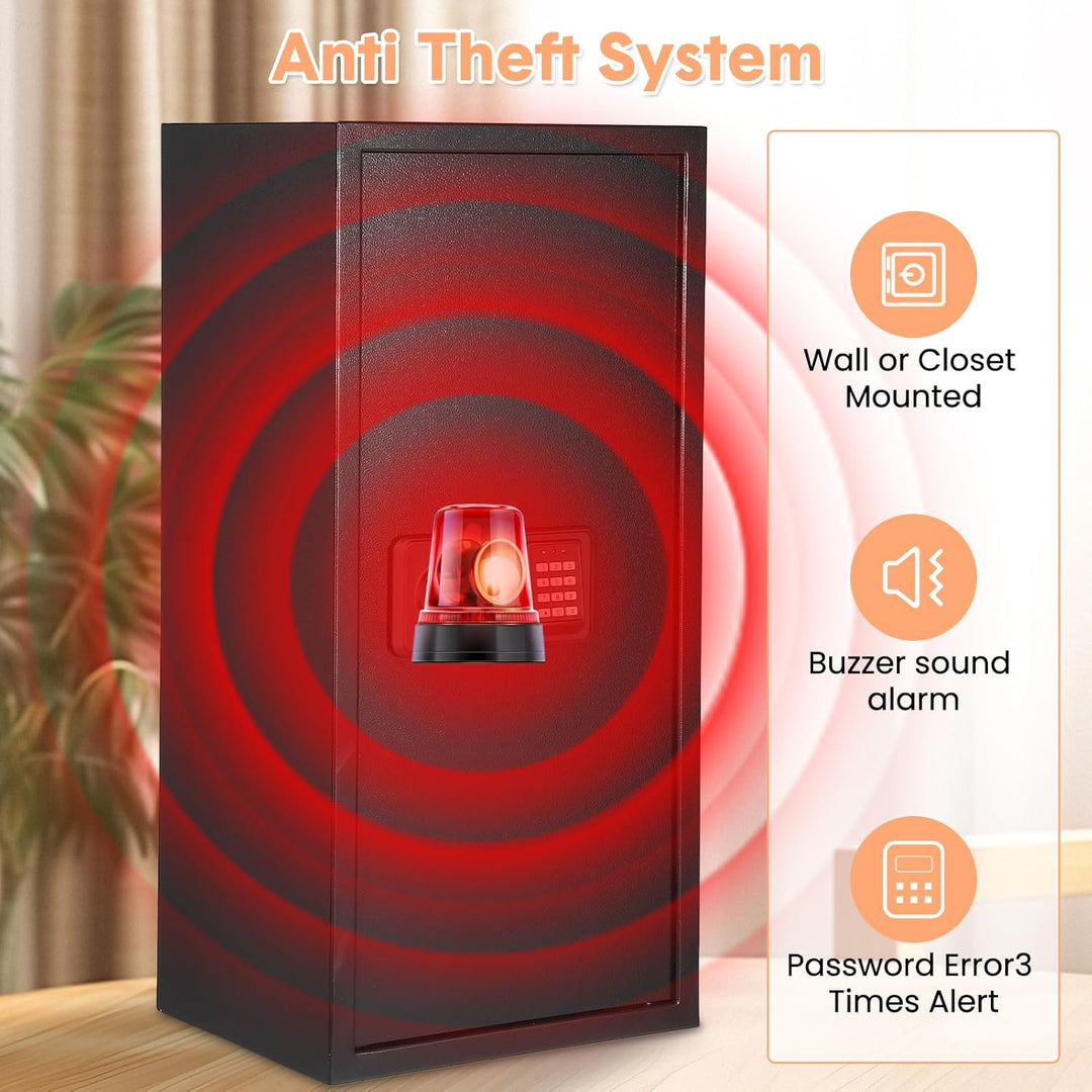 Garvee 95L Safe Tresor mit Zahlencode, Schlüssel & Feuerfester Tasche, Tresor für Zuhause / Hotel, A