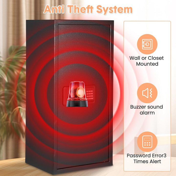 Garvee 95L Safe Tresor mit Zahlencode, Schlüssel & Feuerfester Tasche, Tresor für Zuhause / Hotel, A