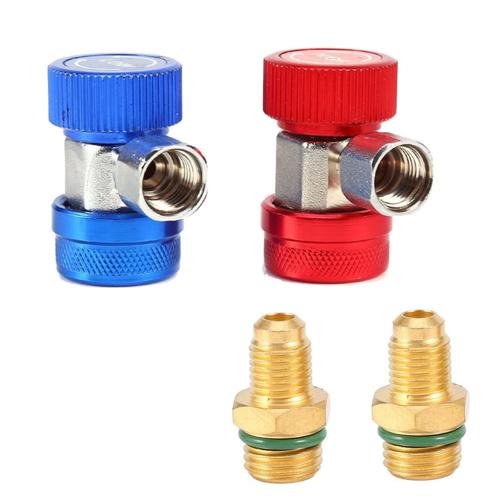 Youngine Einstellbare R134A Schnellkupplung Adapter Fittings High Low Klimaanlage Manifold Gauge Sch