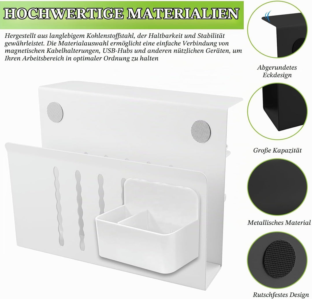 Schreibtisch Seitenaufbewahrung, Desk Side Storage mit Stifthalter, PC Halterung Seite Schreibtisch,