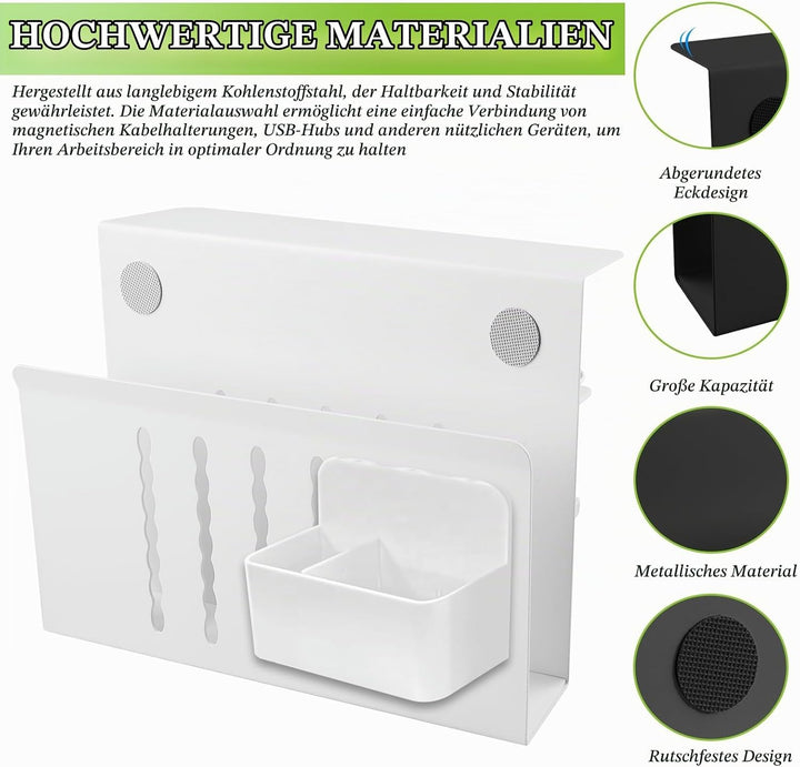 Schreibtisch Seitenaufbewahrung, Desk Side Storage mit Stifthalter, PC Halterung Seite Schreibtisch,